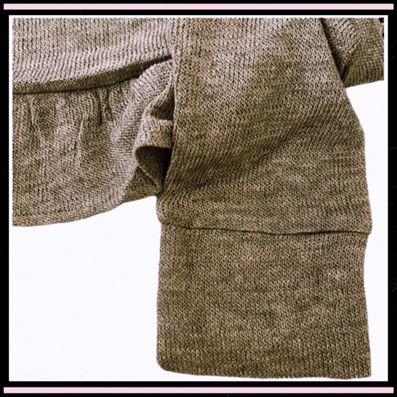 NWT BB DAKOTA NWT Grey Crop-Ruffled hem light weight thermal Knit Top S - Picture 8 of 9